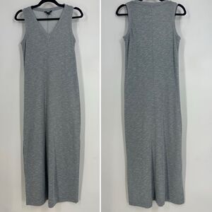 PAIGE Gray Heathered Knit Sleeveless Tank Side Slits Maxi Sz XS